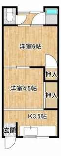 西川ハウス【203号室】の間取り