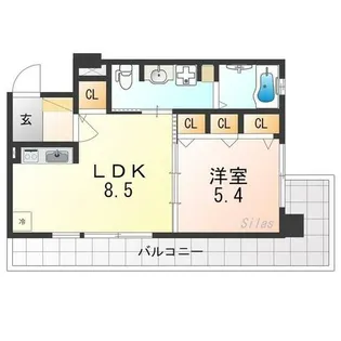 アテナリー右京【2階】の間取り