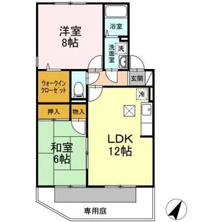 セジュール諸岡【1階】の間取り