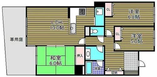 光明池アーバンライフ【111号室】の間取り