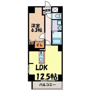 P-SQUARE SHUMOKU【9階】の間取り