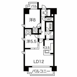 戸部マンション 本館【1階】の間取り
