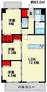 コンダクトレジデンス下城野【6階】の間取り