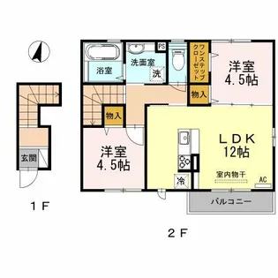 ノールヴィラージュ アン【2階】の間取り