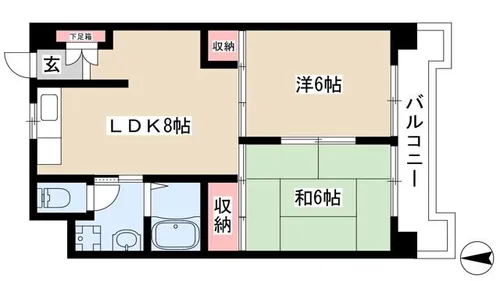 丸の内カジウラマンション【11階】の間取り