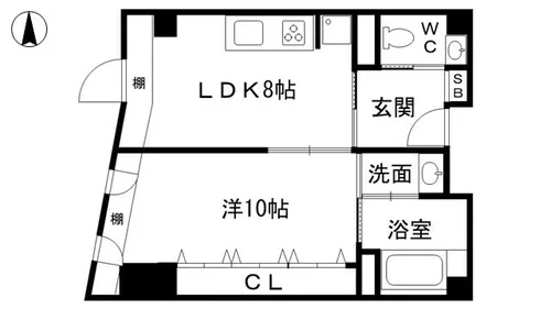雪月花【501号室】の間取り