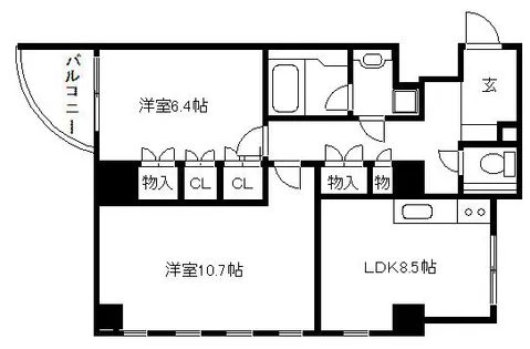 グランフォルム京都祇園【305号室】の間取り