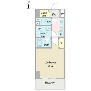 プレディアスタイル名古屋【0804号室】の間取り