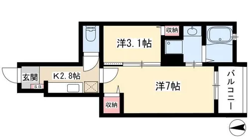 Casa Viola【102号室】の間取り