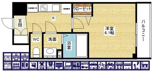 プレサンス新大阪ストリーム【2階】の間取り