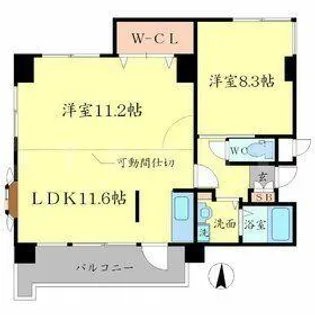 ロイヤルスプリングス【4階】の間取り