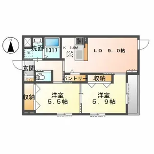 VIDA【1階】の間取り