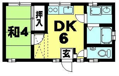 ハイツ山本【201号室】の間取り