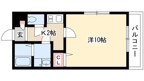 アンプルール リーブル 匠【104号室】の間取り