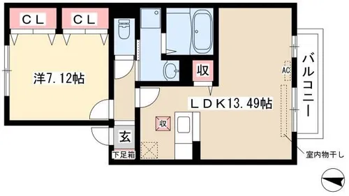 サンパルク【1階】の間取り