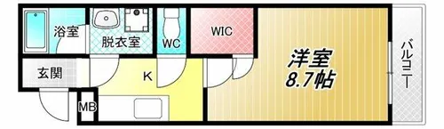 フジパレス光南町Ⅱ番館【1階】の間取り