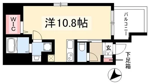 プレサンス桜通ザ・タイムズ【0805号室】の間取り