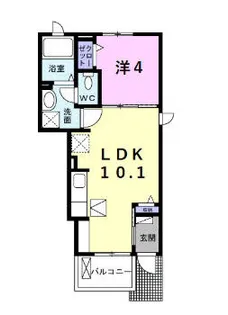 セシル【102号室】の間取り
