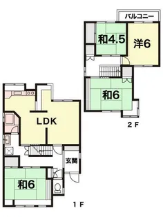 滋賀県大津市湖城が丘【一戸建】の間取り