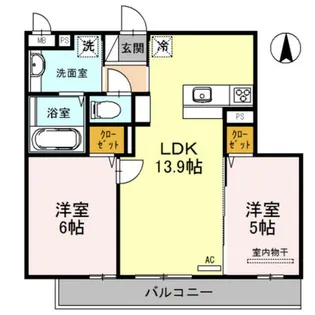 セジュールKOTO【2階】の間取り