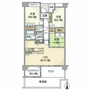 プラウド新千里西町【1階】の間取り