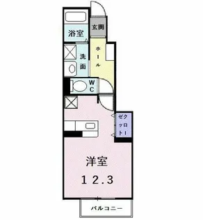 ヴィラミニョン【105号室】の間取り