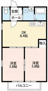クレセール・カマタA【205号室】の間取り