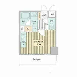 レジディア高岳【4階】の間取り