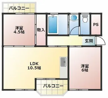 福田ハイツ【3階】の間取り