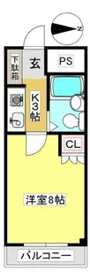 スカイエクセル御津A【406号室】の間取り