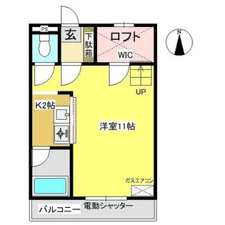セザンヌ三谷【107号室】の間取り