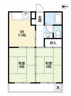 メゾンドゥ田園A棟【3階】の間取り