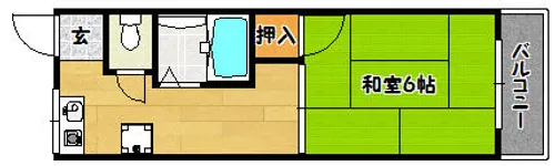 ハイツオーロラ【1階】の間取り