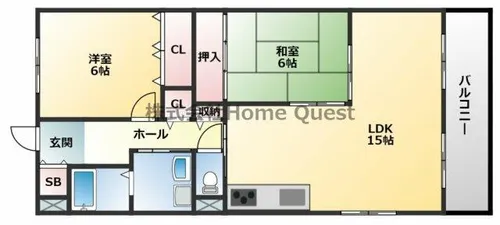 フローラ青山【2階】の間取り