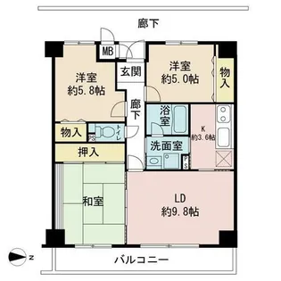 ベルカーサ太子田【4階】の間取り