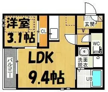 Grandtic Luce志賀本通【1階】の間取り