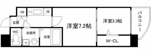セレニテ堺筋本町プリエ【15階】の間取り