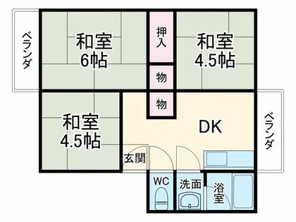 長興寺マンション【3階】の間取り
