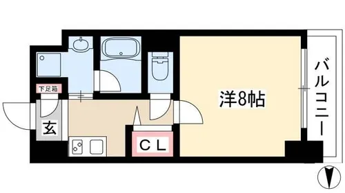 アプリーレ代官町【404号室】の間取り