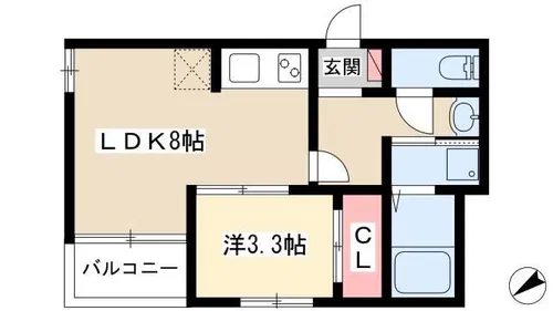 REGALEST栄生【1階】の間取り