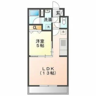 ソイル【102号室】の間取り