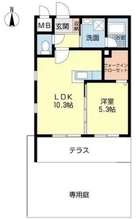 ファルフォーレ東大利【0104号室】の間取り