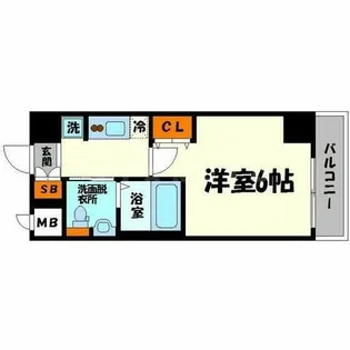 エステムコート新大阪Ⅷレヴォリス【2階】の間取り