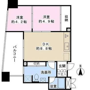 ドリームコート豊中【4階】の間取り