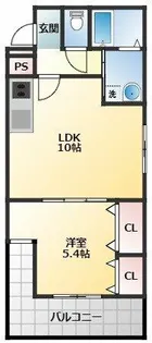 フジパレスローズコート【2階】の間取り