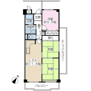 サンマンション南野【4階】の間取り