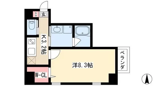 コンフォルト若宮【401号室】の間取り