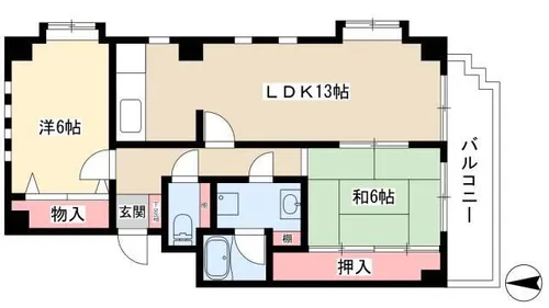 アビタシオン草薙【1階】の間取り
