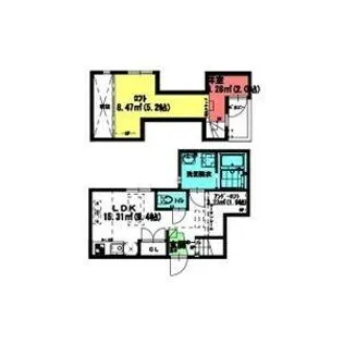 RadIAnce浜【102号室】の間取り