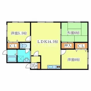 リラス1・4【101号室】の間取り